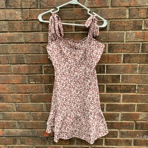 Pink floral dress